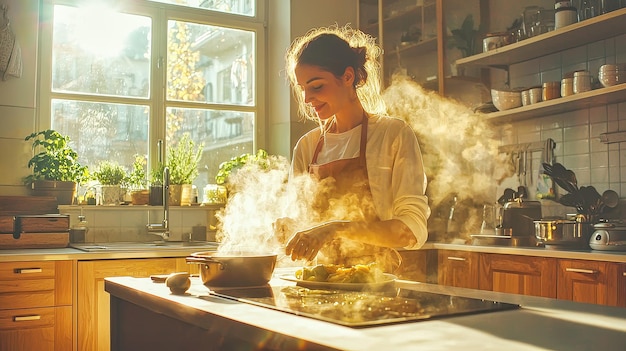 Bucătar pregătind o masă